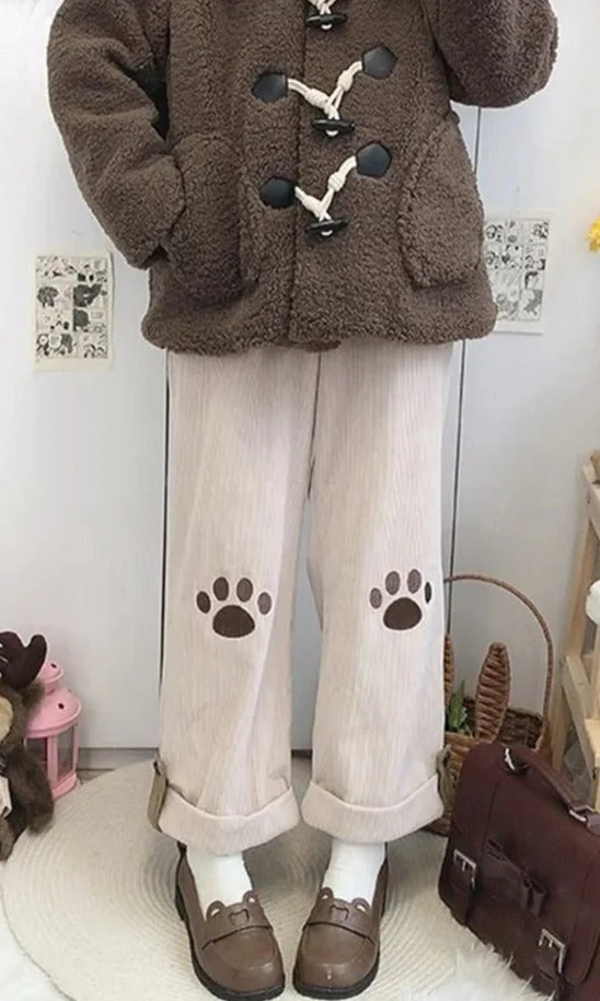 Puppy Paw Print Corduroy Pants - Image 3