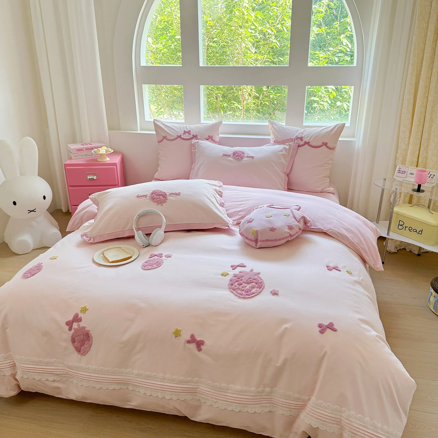 Pure cotton brushed quilt four-piece set - Image 4