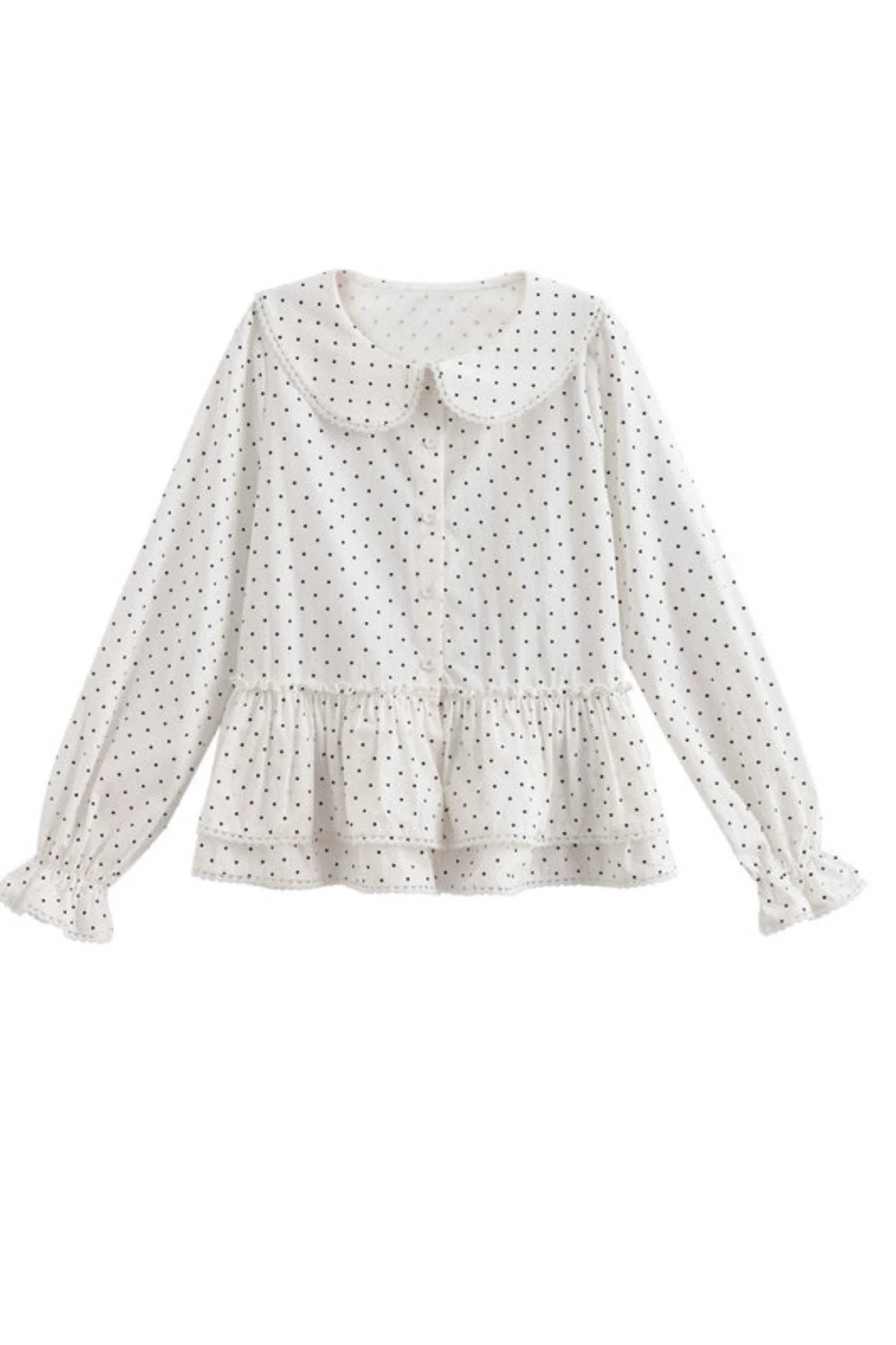 Pure Cotton Polka Dot Blouse - Image 12
