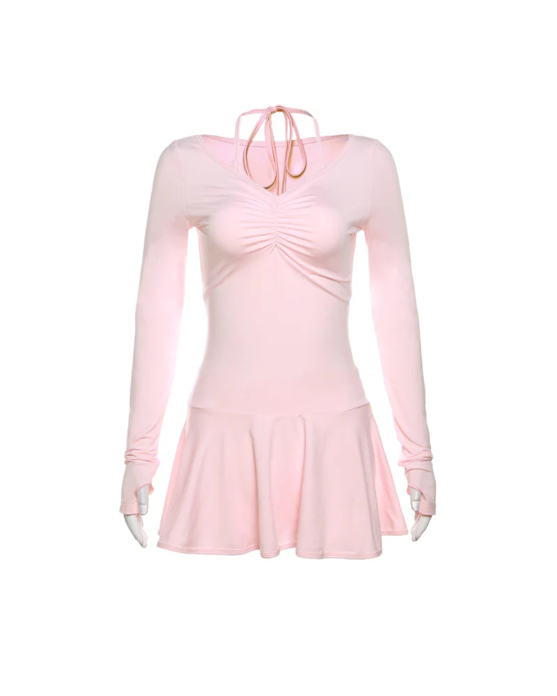 Pure Desire Straps Slim Mini Coquette Dress - Image 2