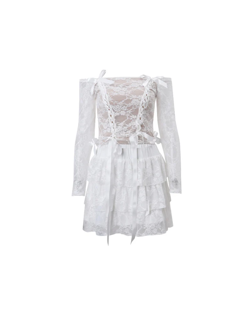 Pure Lace Fluffy Ballet Skirt Coord - Image 2