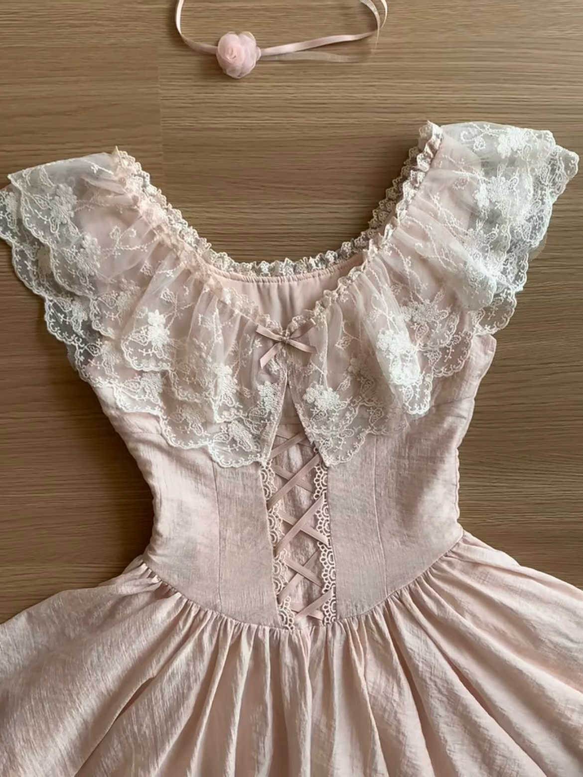 Pure Lust Lace Pink Dress - Image 3