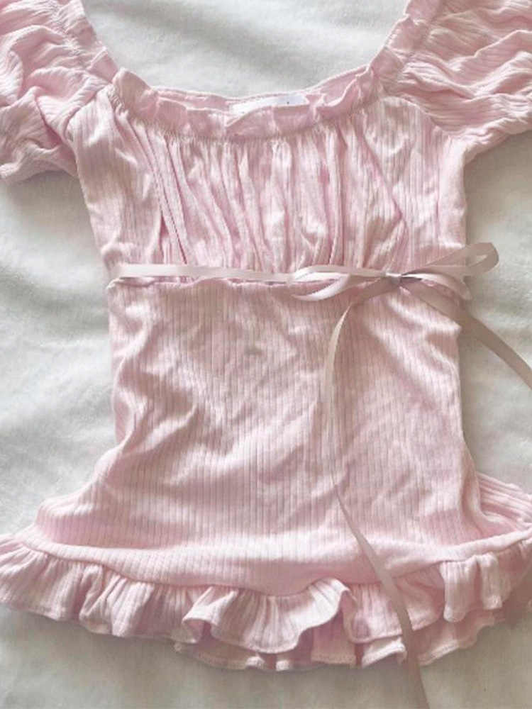 Pure Lust Pink Striped Top - Image 4