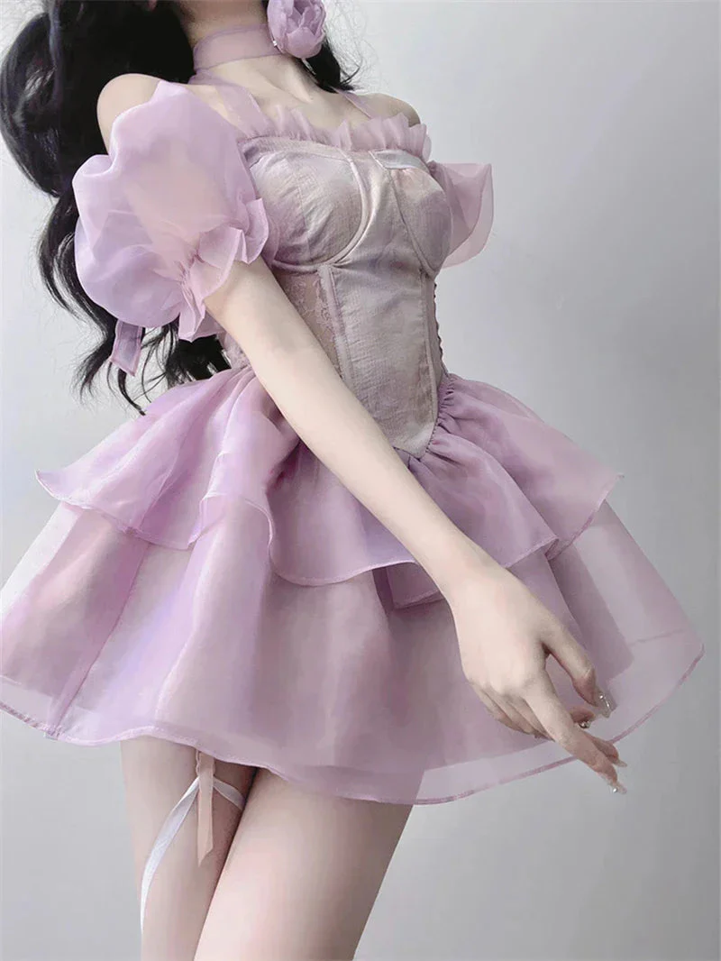 Purple Ethereal Fairy Dress - Image 2