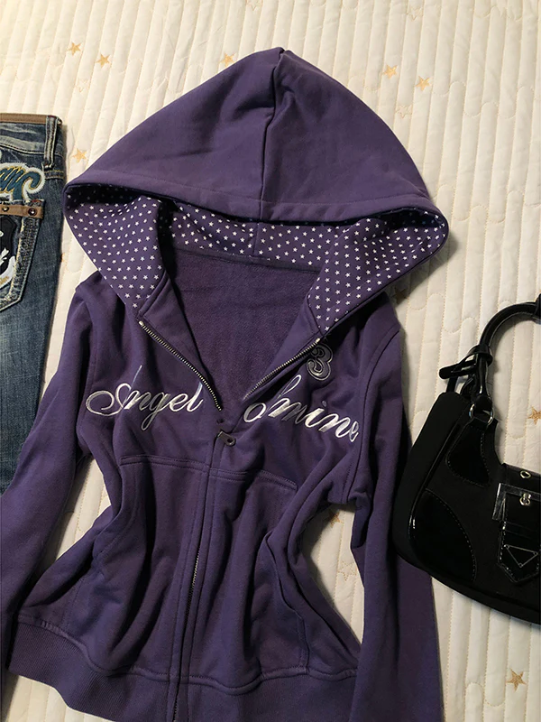 purple hooded sweatshirt - Image 2