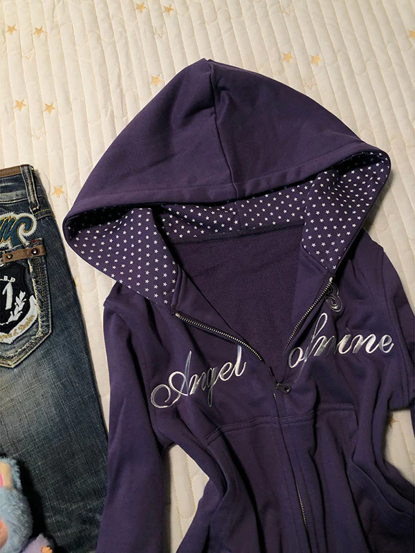 purple hooded sweatshirt - Image 3