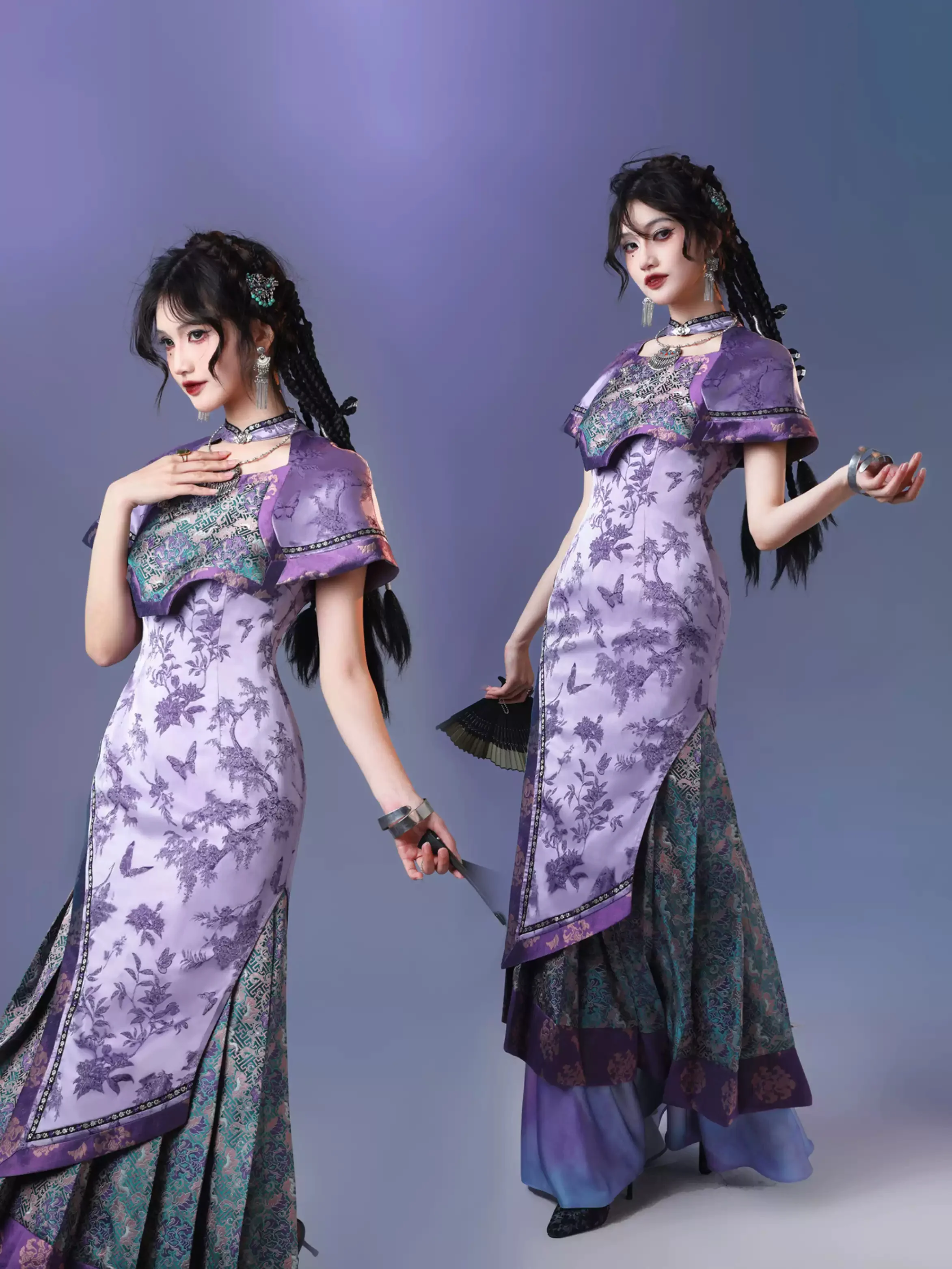 Purple Horse Face Long Dress - Image 6