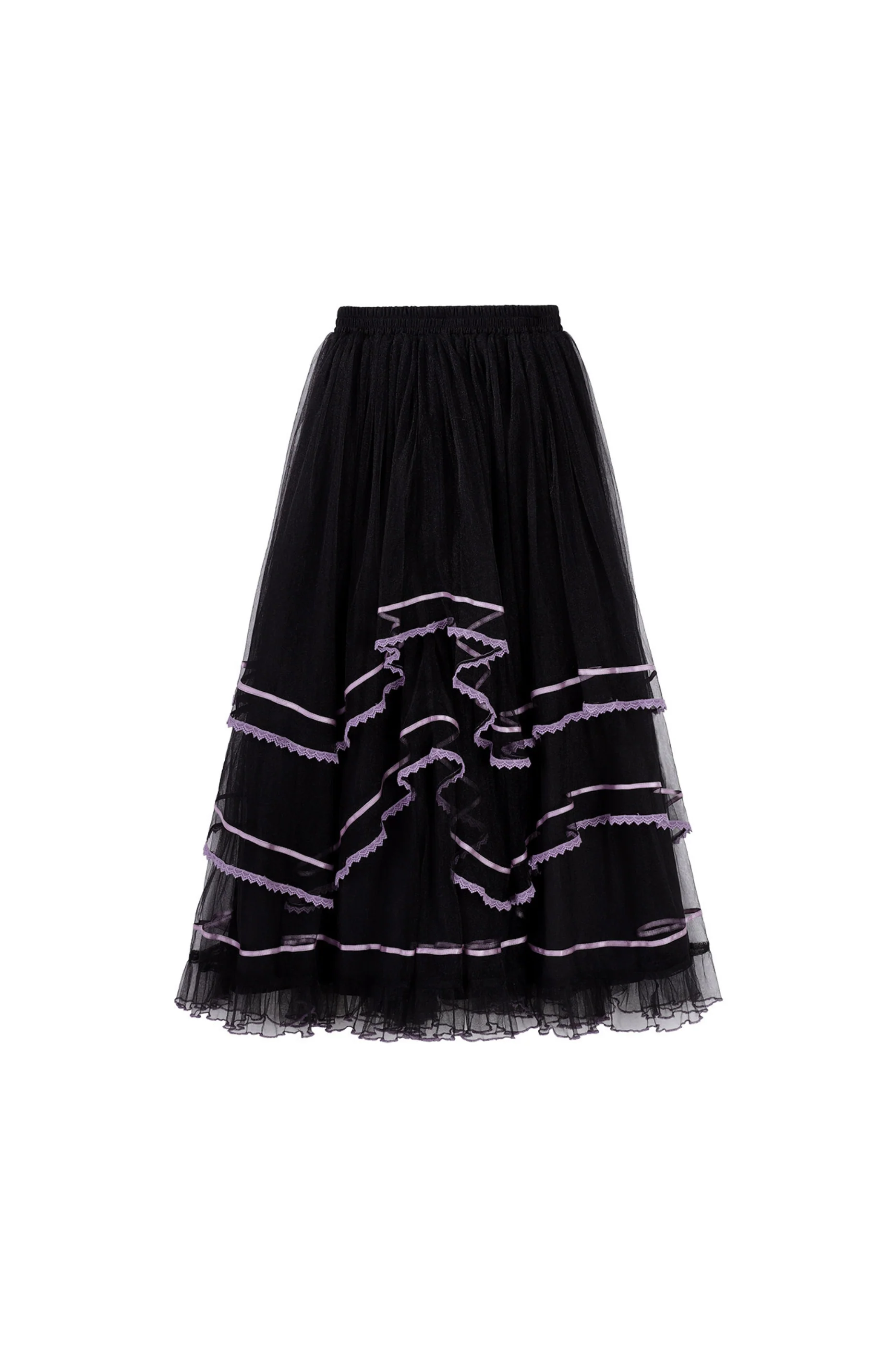 Purple Silk Cross Collar Dress - Image 25