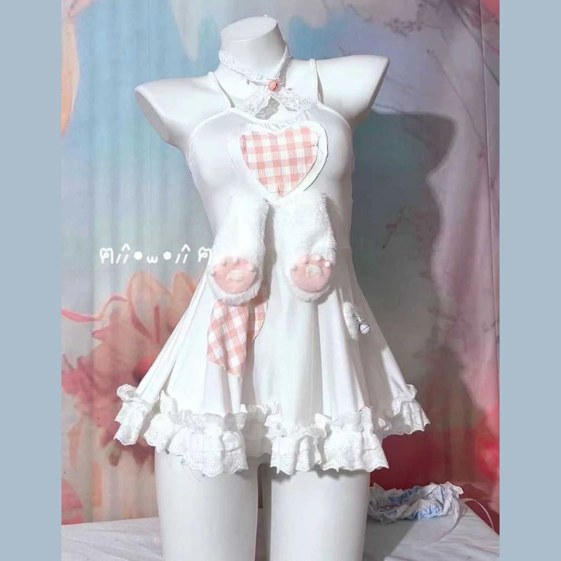 Rabbit ears suspender dress - Image 3