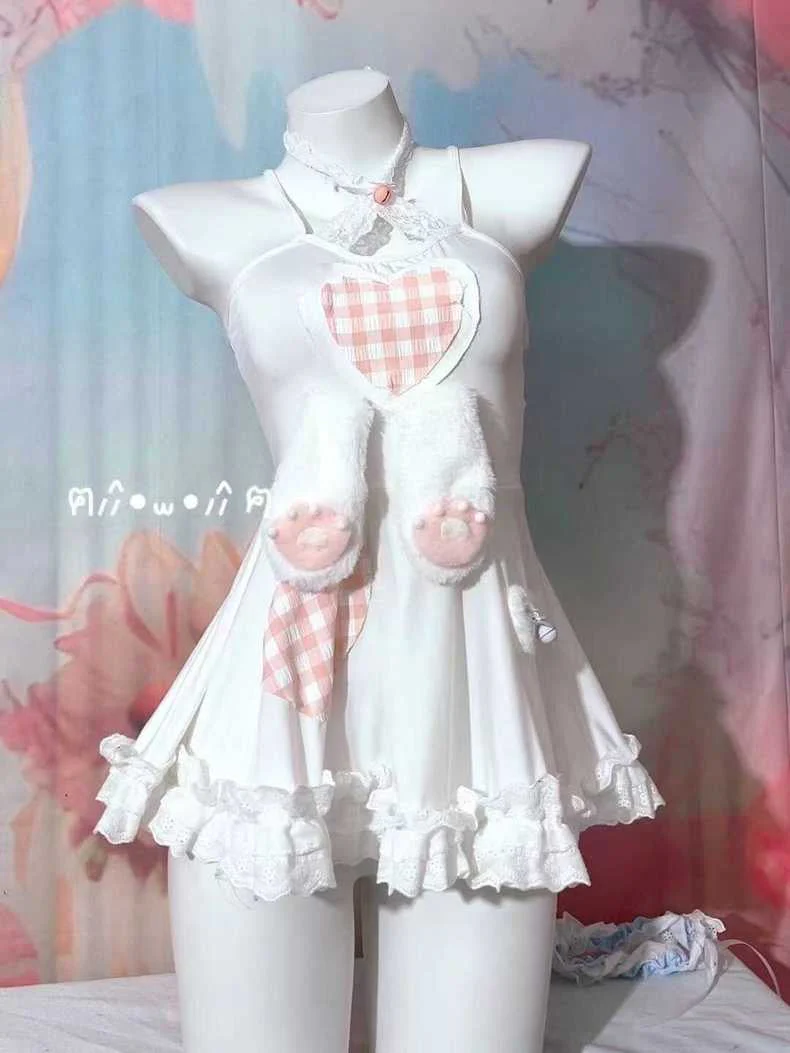 Rabbit ears suspender dress - Image 4