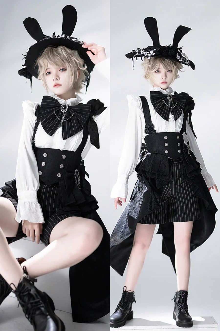 Rabbit Theatre Jacquard Version Lolita Prince Shirt Waist Seal Suit [Reserved Item]. - Image 2