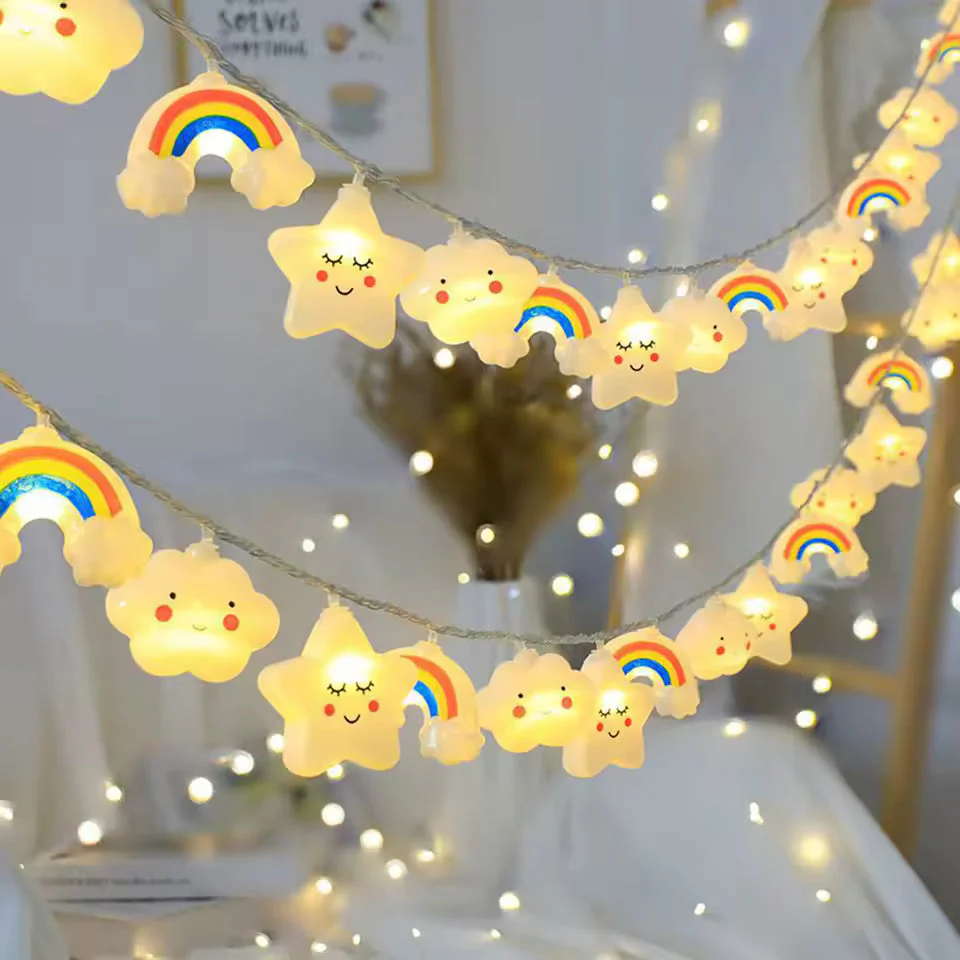 Rainbow Star LED String Lights