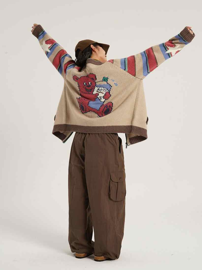 Rainbow Striped Knitted Cardigan - Image 3