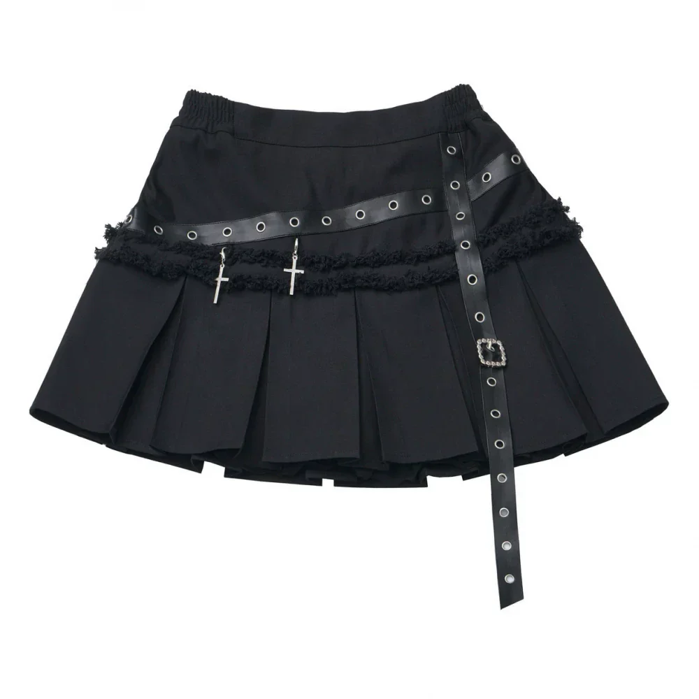 Checkered Top + Skirt + Tie - Image 12