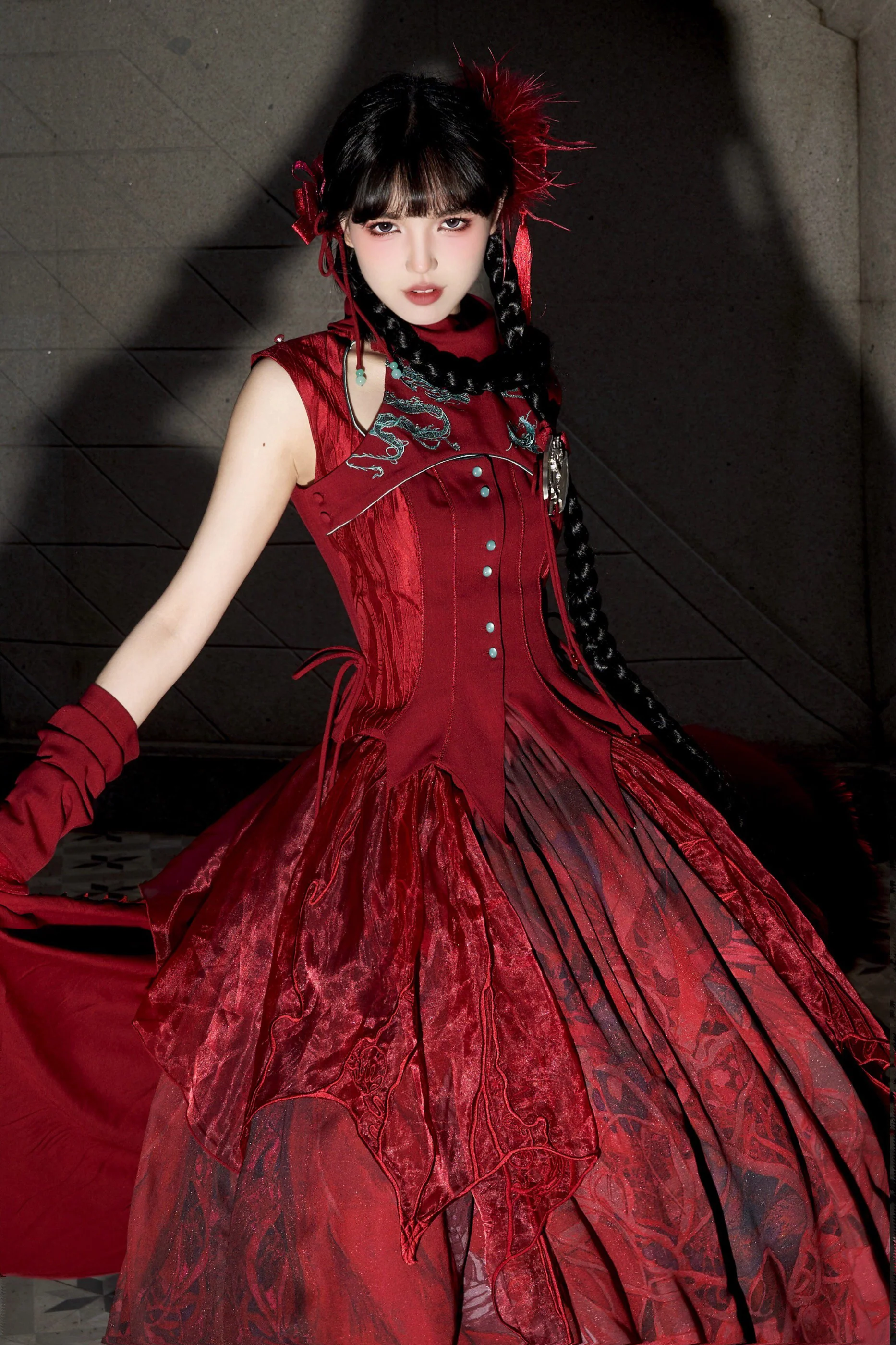Mode Dragon Lolita Top + Skirt - Image 6