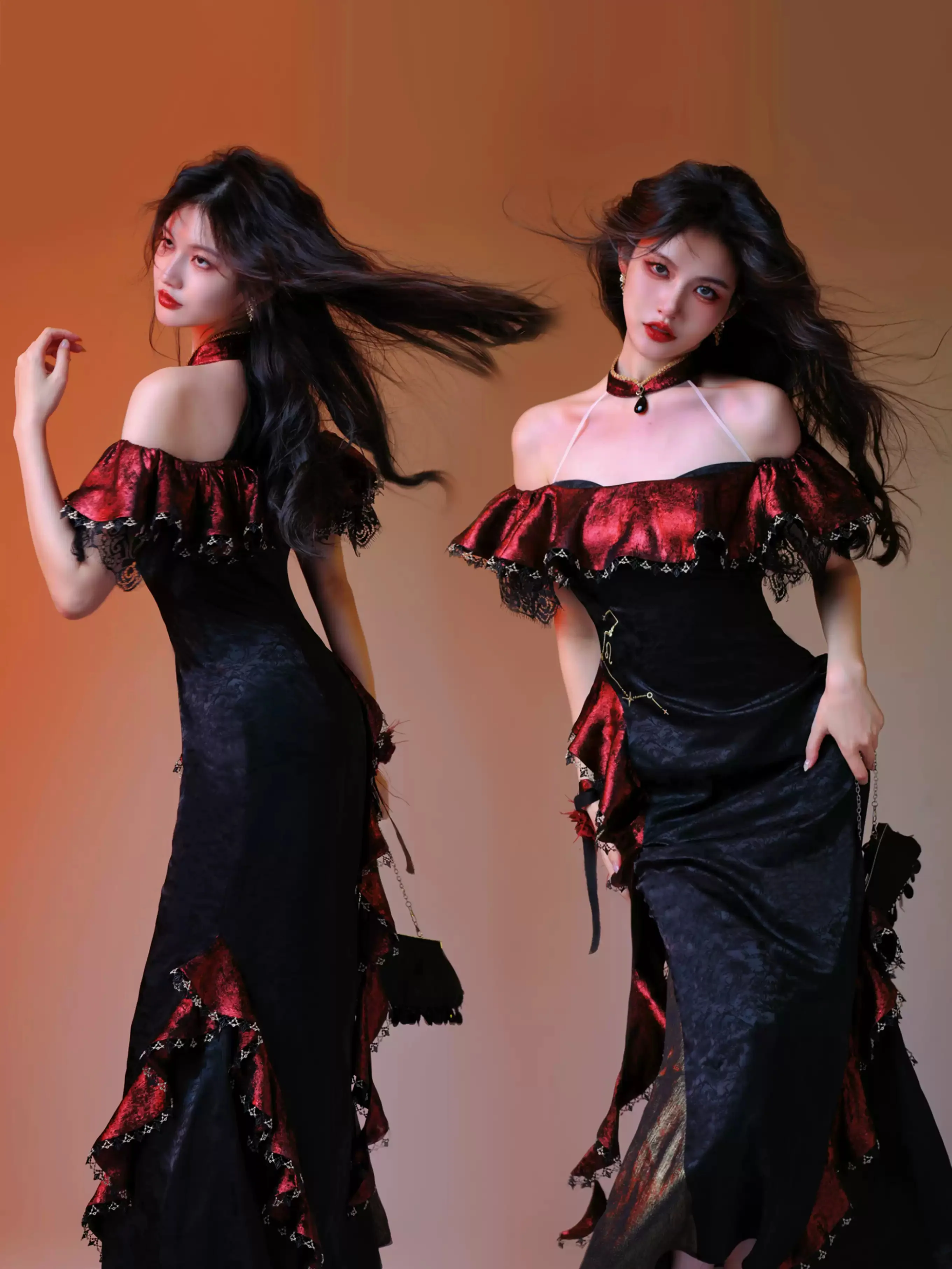 Red Flame Cheongsam Dress - Image 5