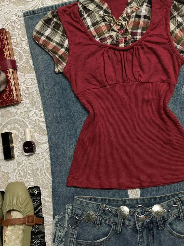red plaid shirt - Image 3