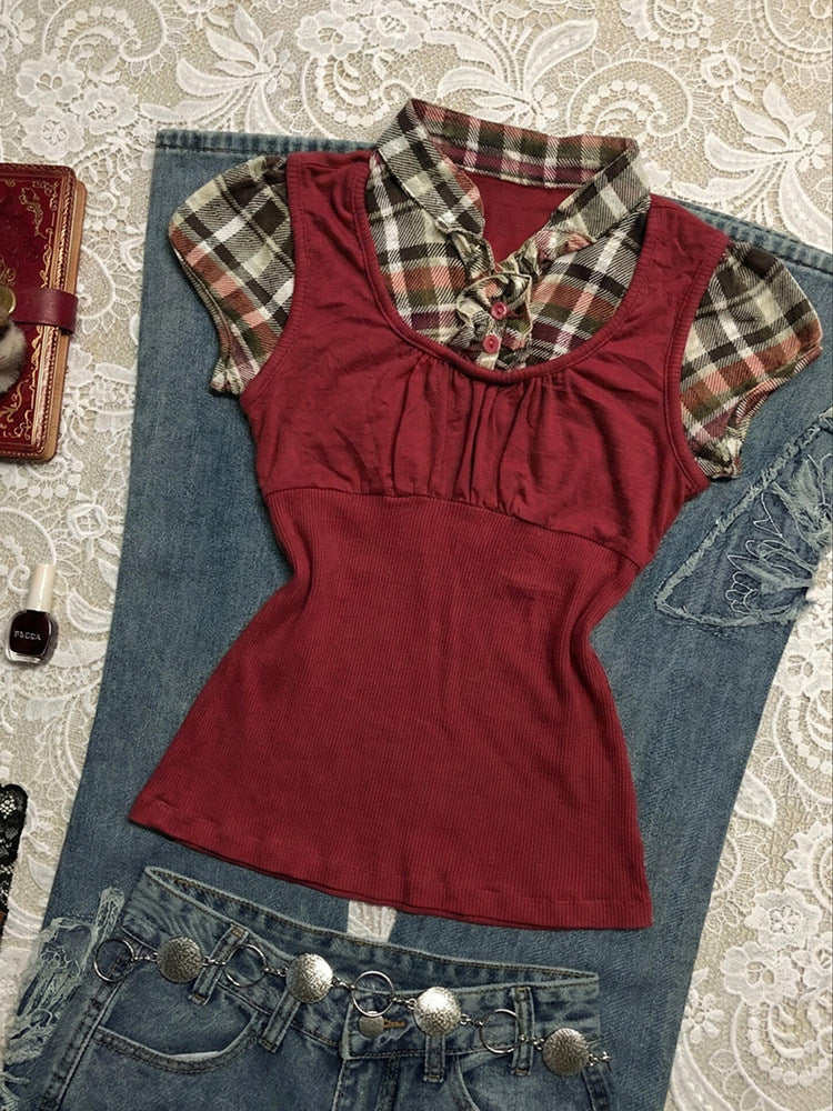 red plaid shirt - Image 4
