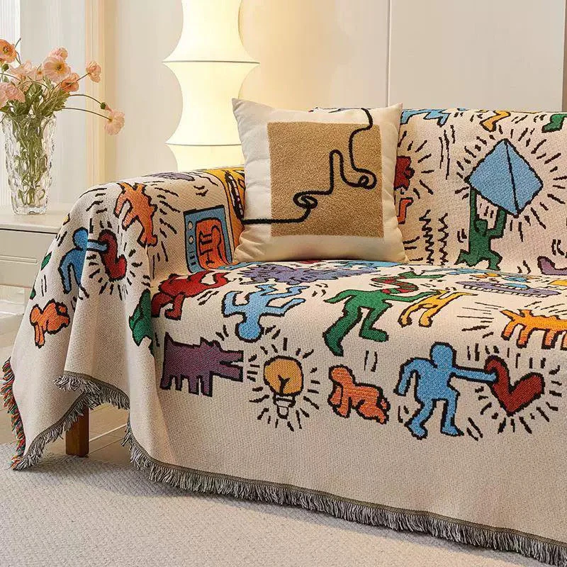 Retro Art Throw Blanket - Image 2