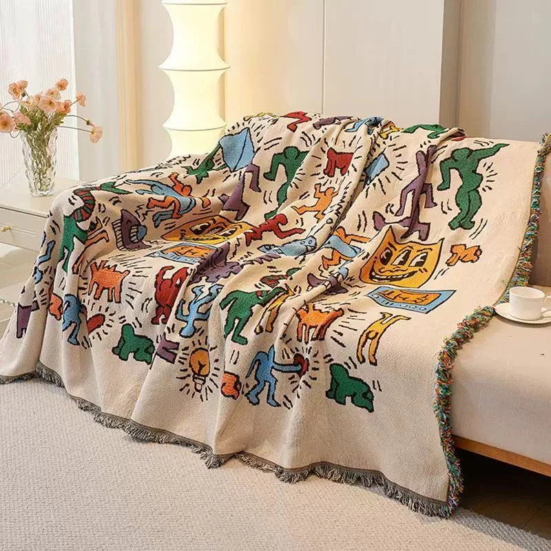 Retro Art Throw Blanket - Image 3