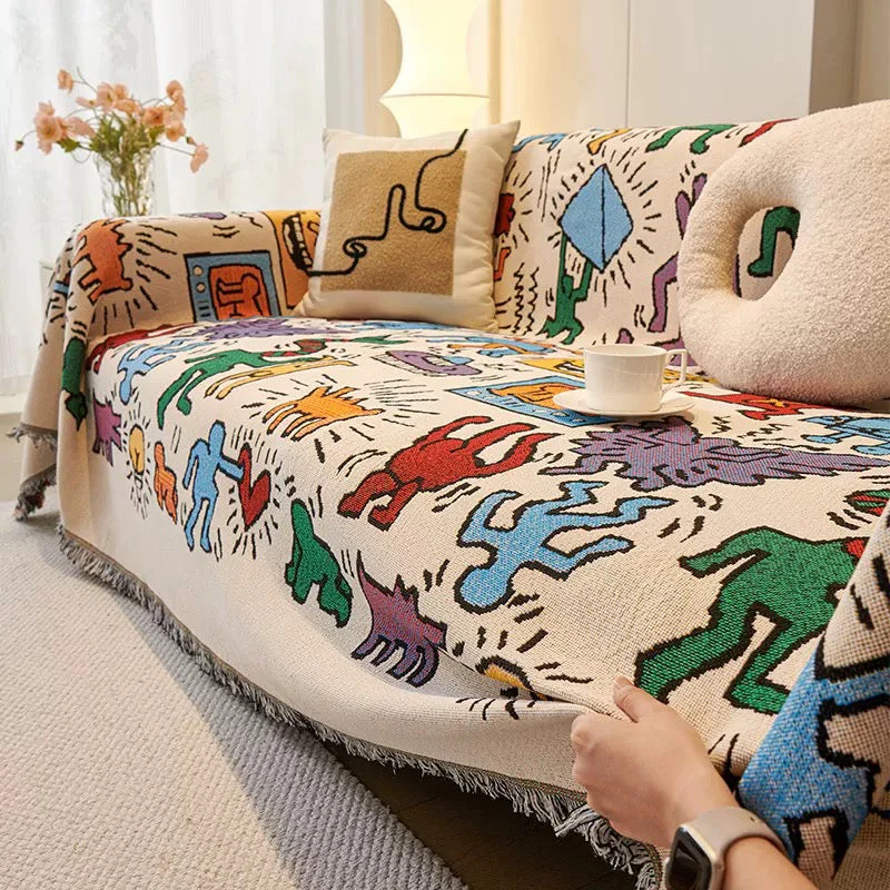 Retro Art Throw Blanket - Image 4