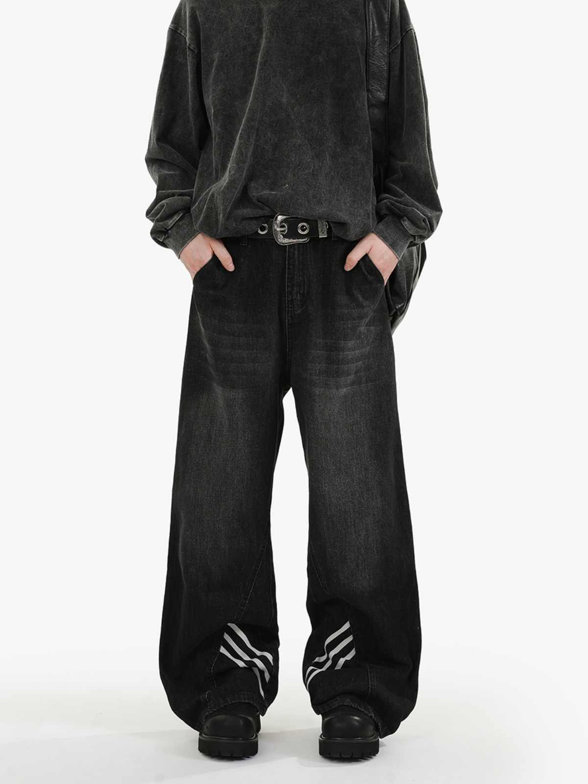 Retro Baggy Wide-leg Jeans - Image 4