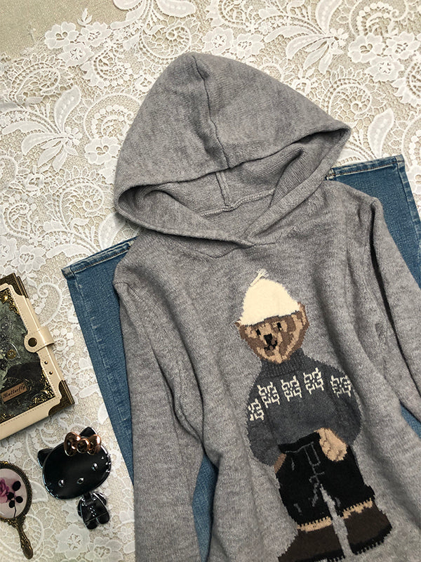 retro bear embroidered sweater - Image 4