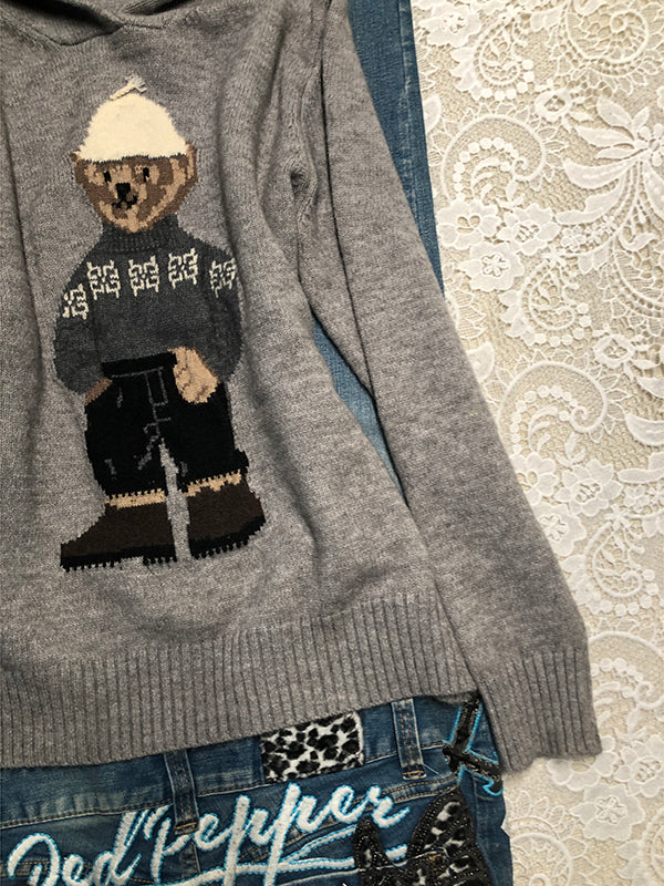 retro bear embroidered sweater - Image 5