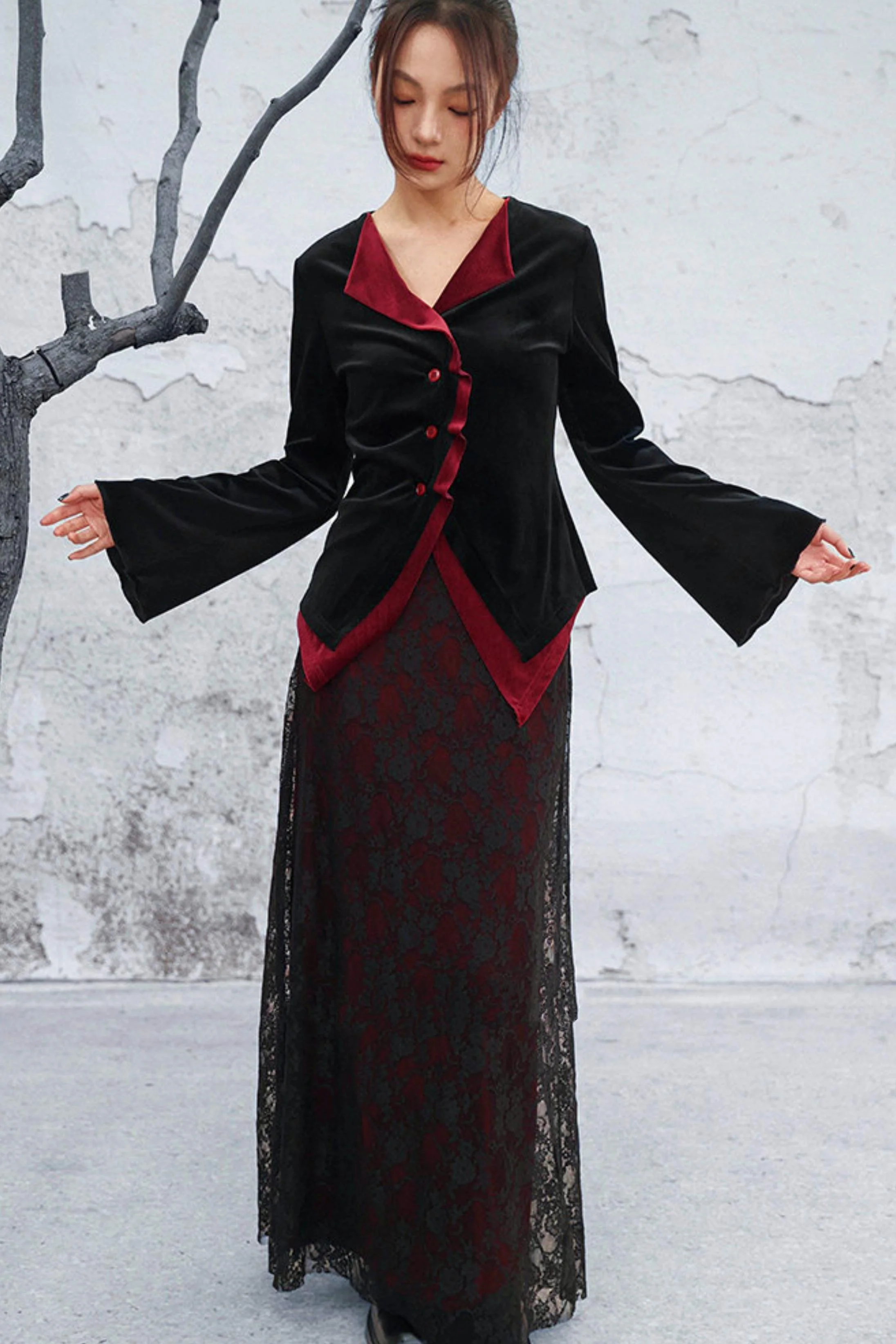 Edgy Retro Lace Skirt - Image 11