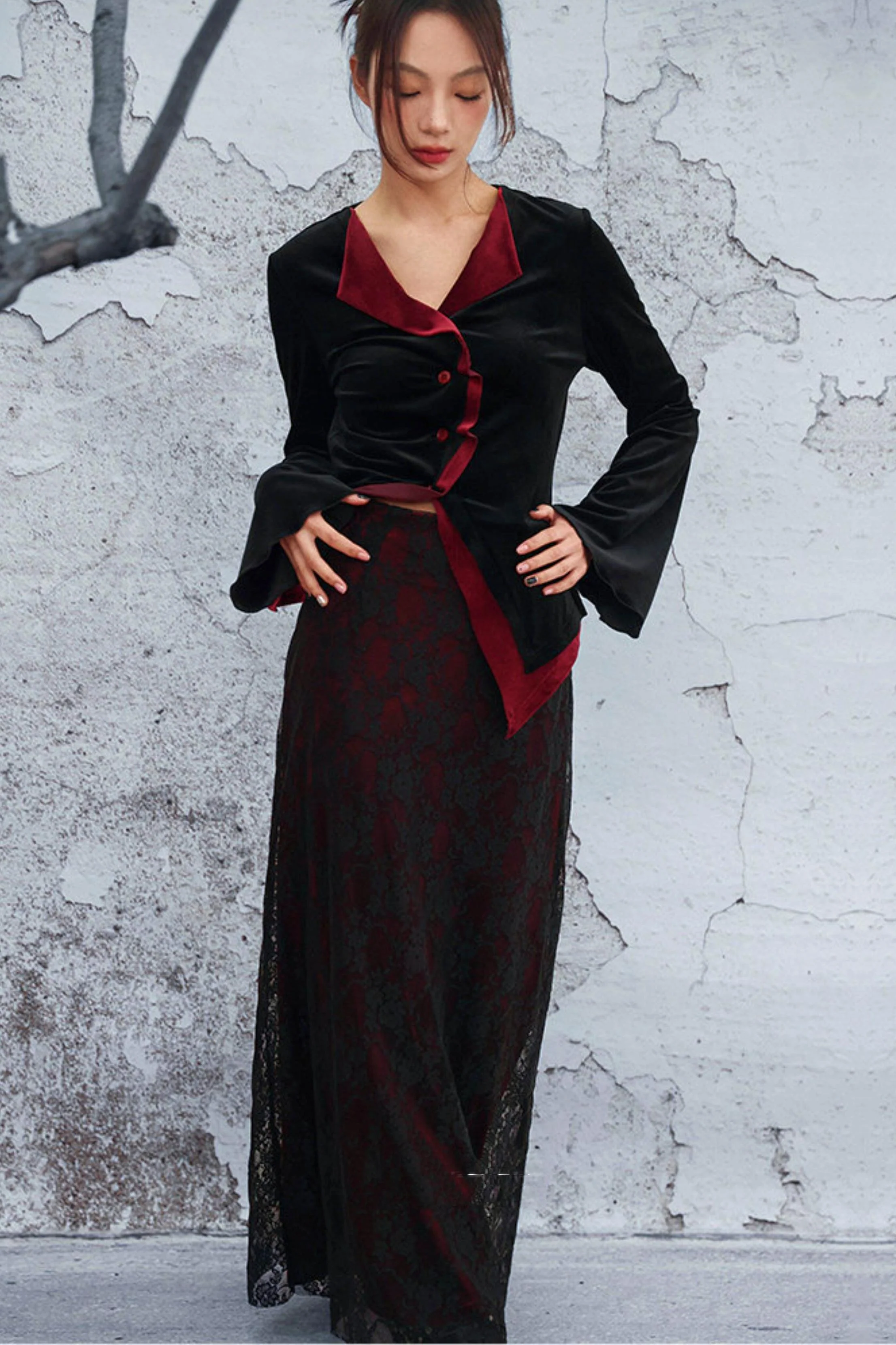 Edgy Retro Lace Skirt - Image 13