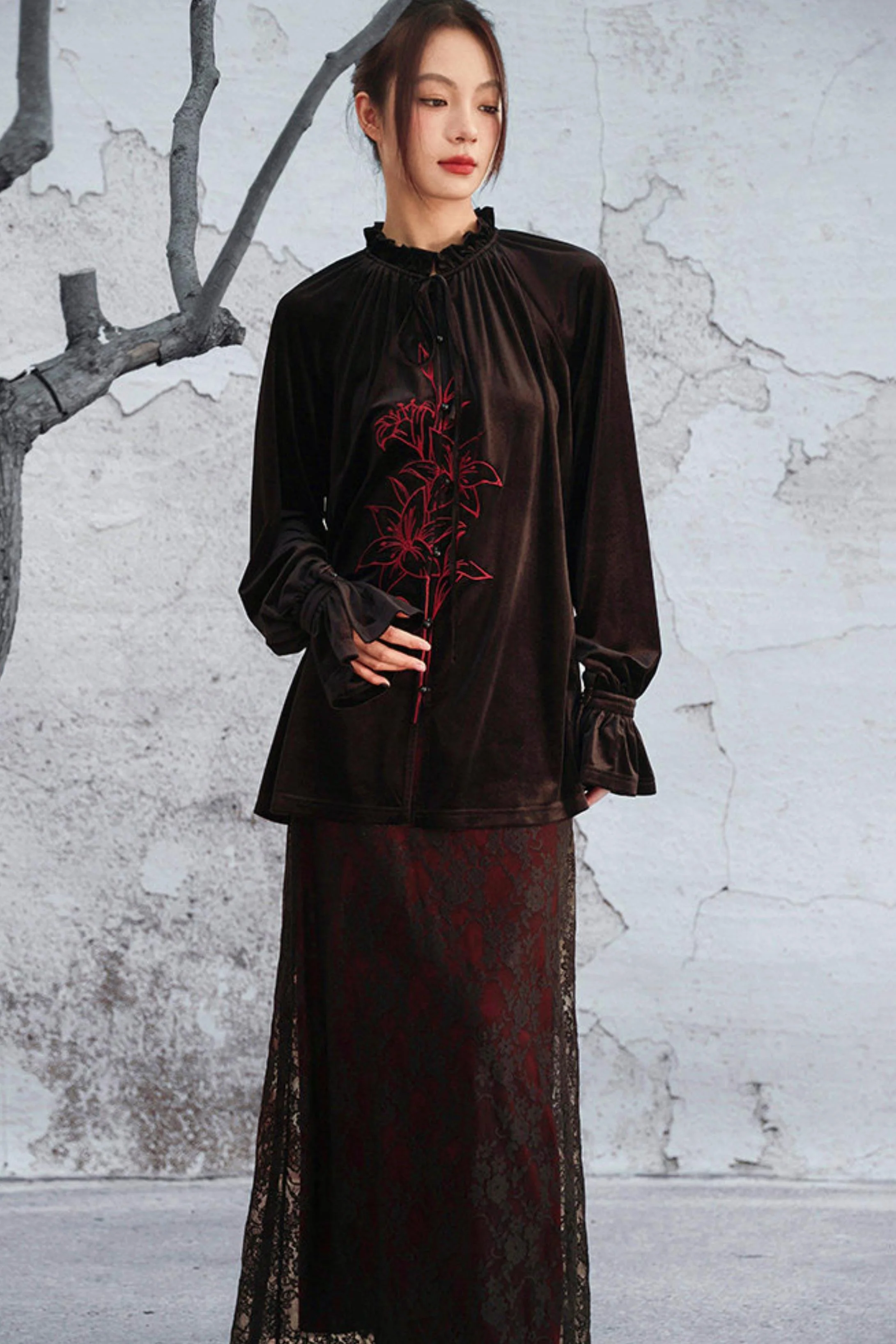 Edgy Retro Lace Skirt - Image 14