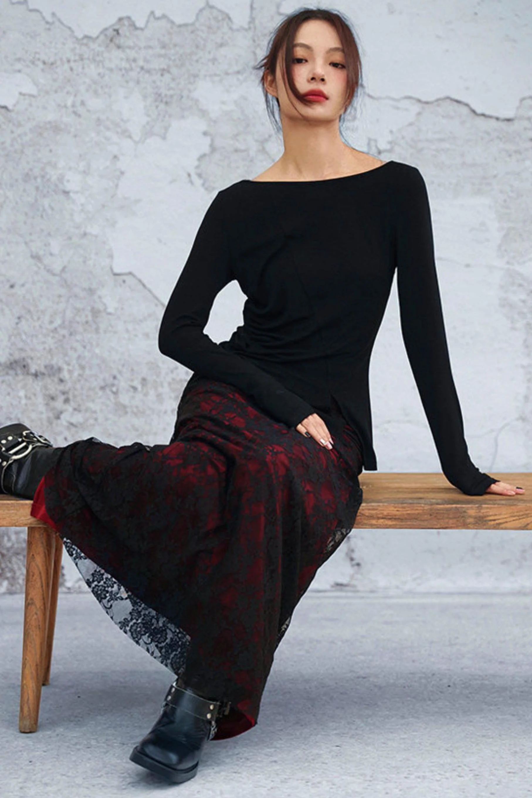 Edgy Retro Lace Skirt - Image 16