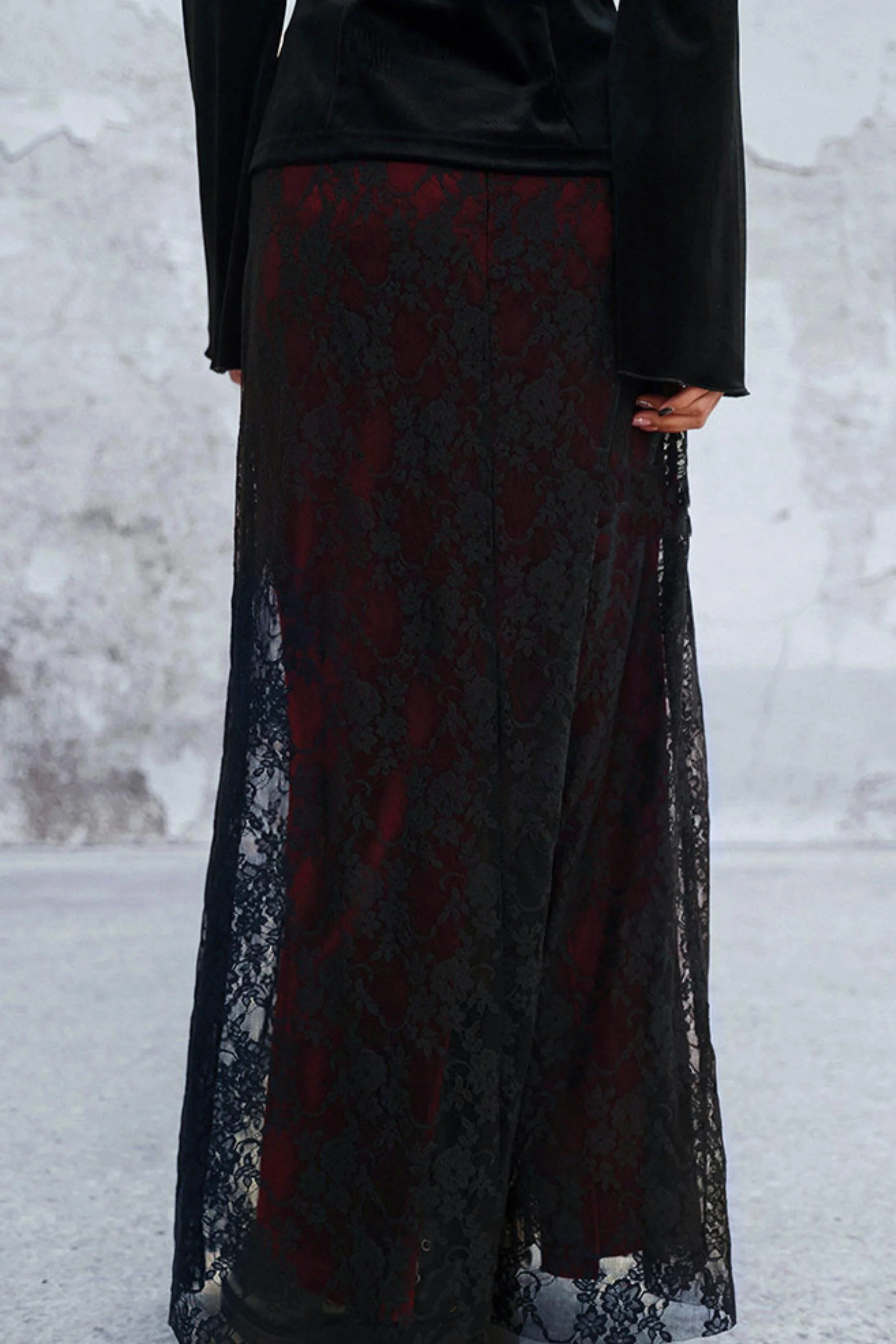 Edgy Retro Lace Skirt - Image 2