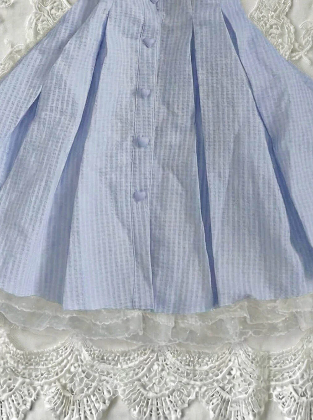 retro blue striped dress - Image 3