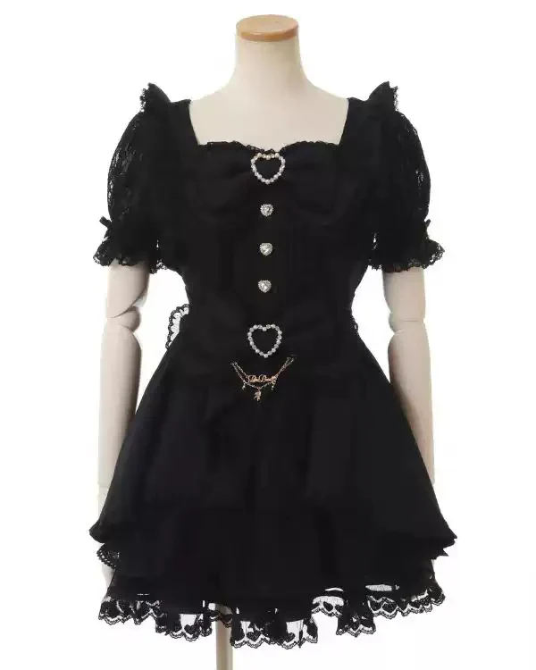 Retro Bow Lace Princess Dress - Image 2