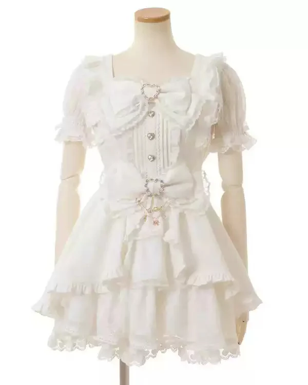 Retro Bow Lace Princess Dress - Image 4