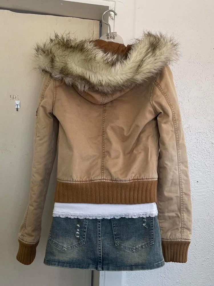 retro brown design jacket - Image 4