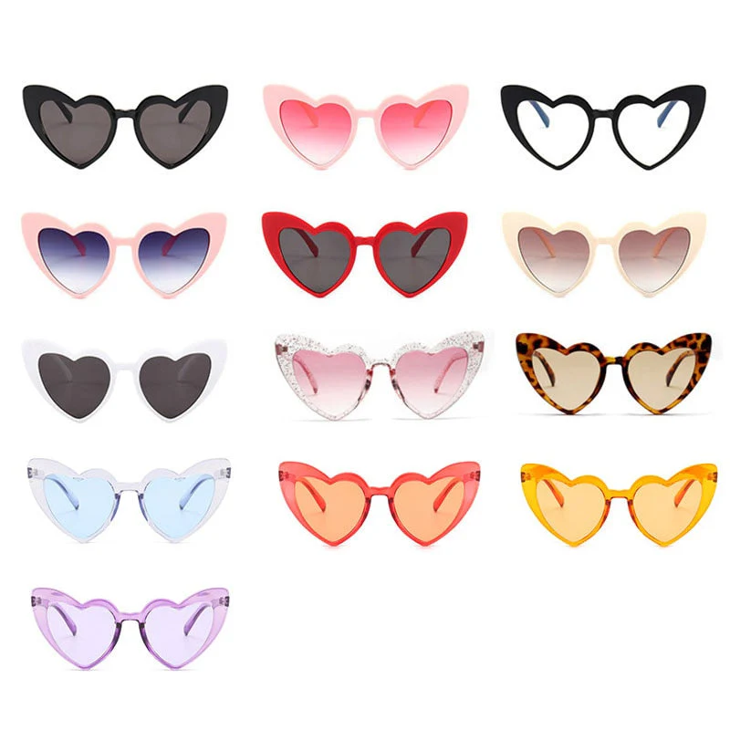 Retro Cat Eye Heart Shape Sunglasses - Image 19