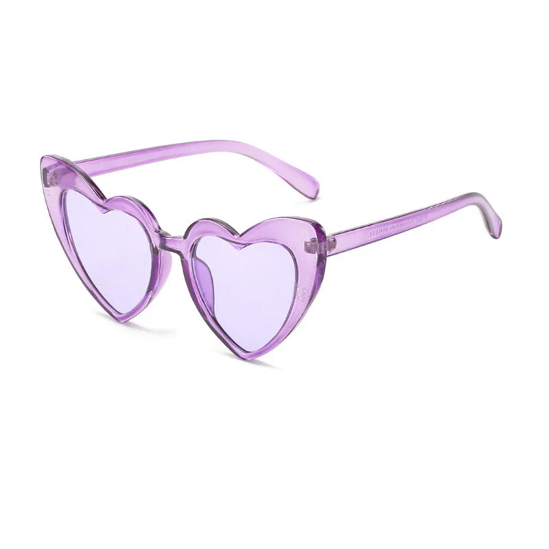 Retro Cat Eye Heart Shape Sunglasses - Image 5
