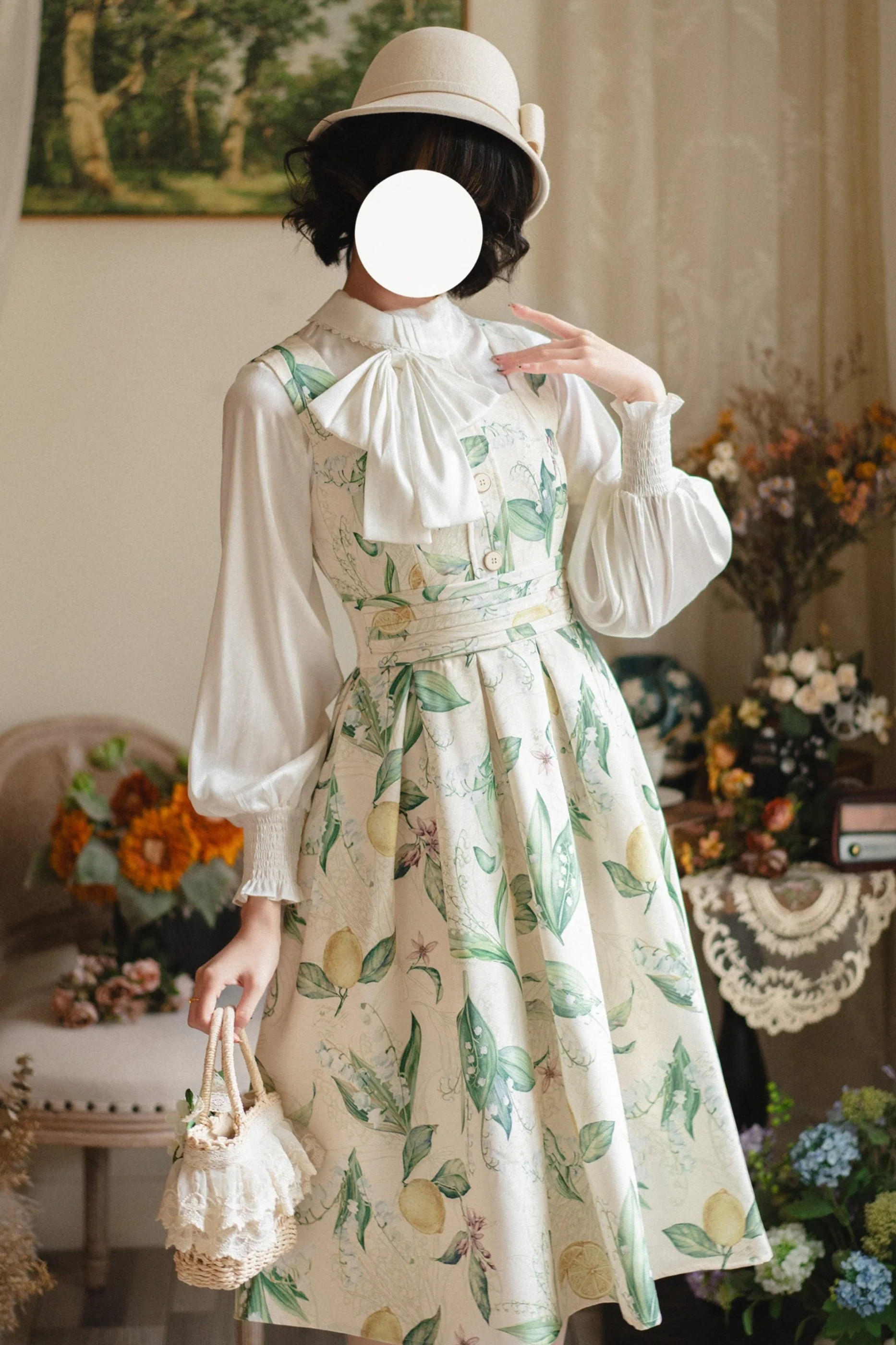 Floral Retro Sleeveless Dress + Shirt - Image 11