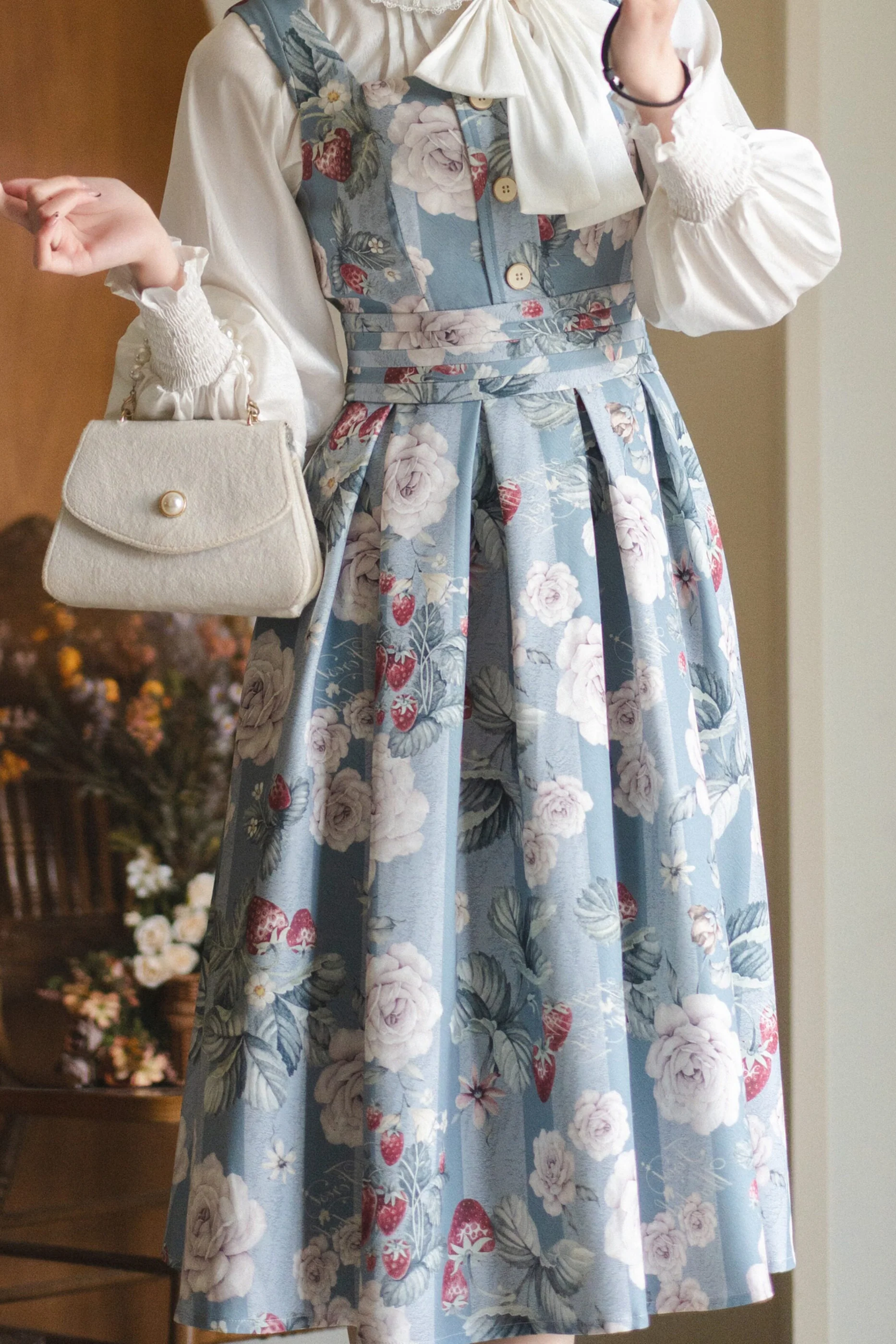 Floral Retro Sleeveless Dress + Shirt - Image 17