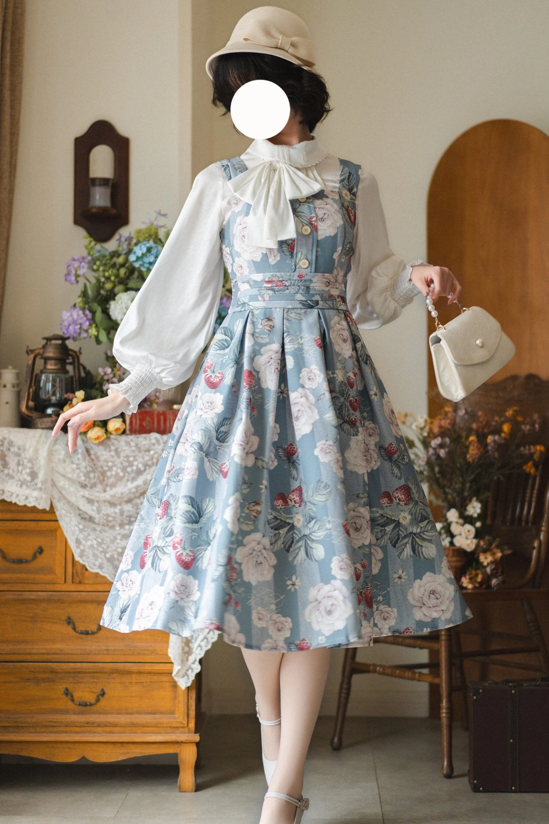 Floral Retro Sleeveless Dress + Shirt - Image 18