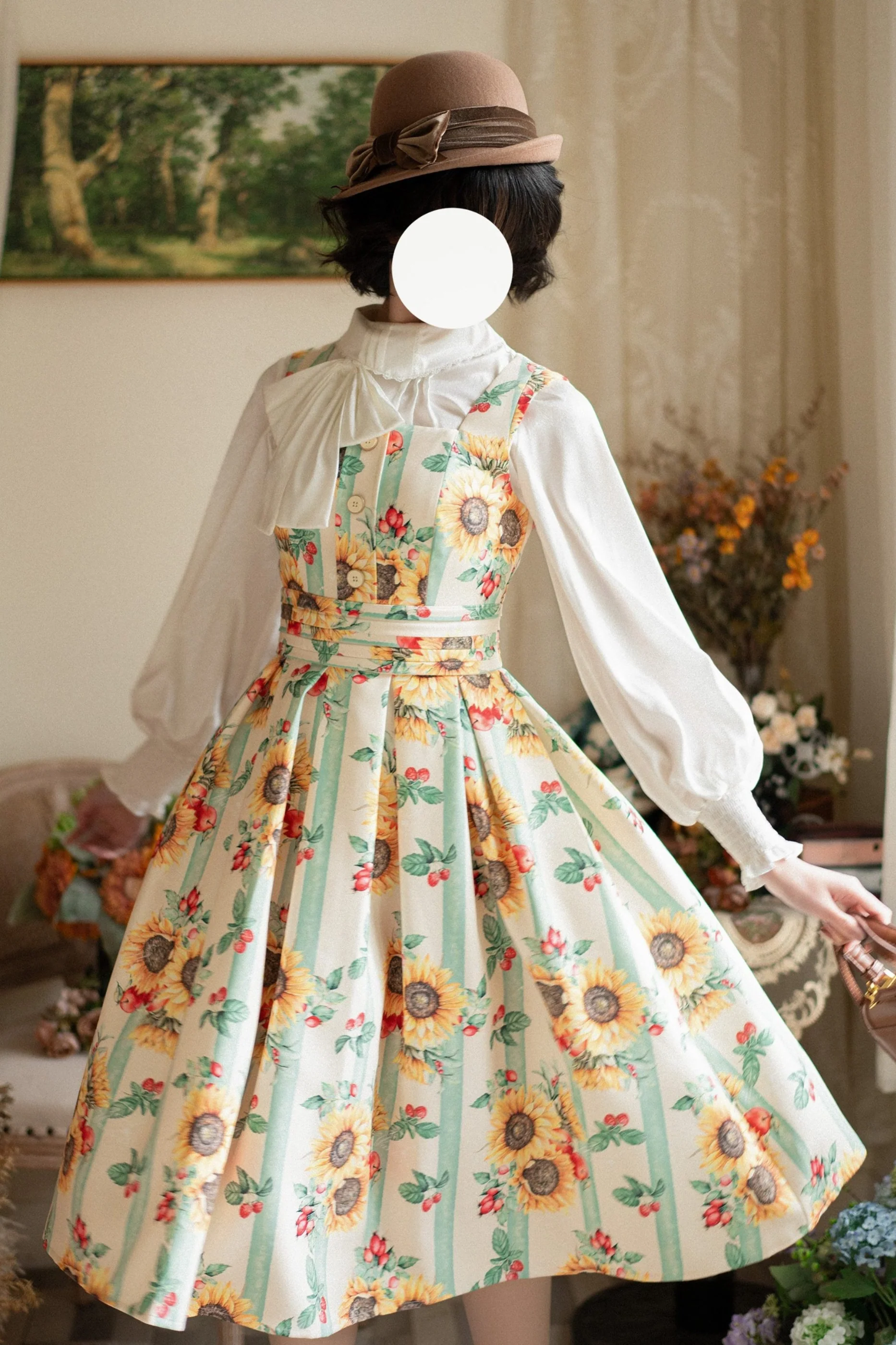 Floral Retro Sleeveless Dress + Shirt - Image 8
