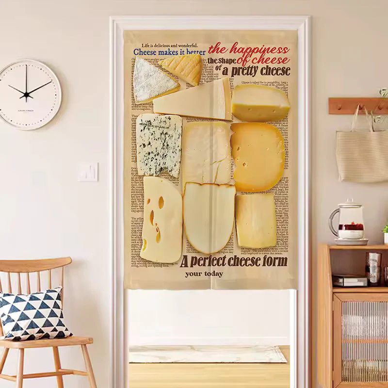 Retro Food Print Door Curtain - Image 15