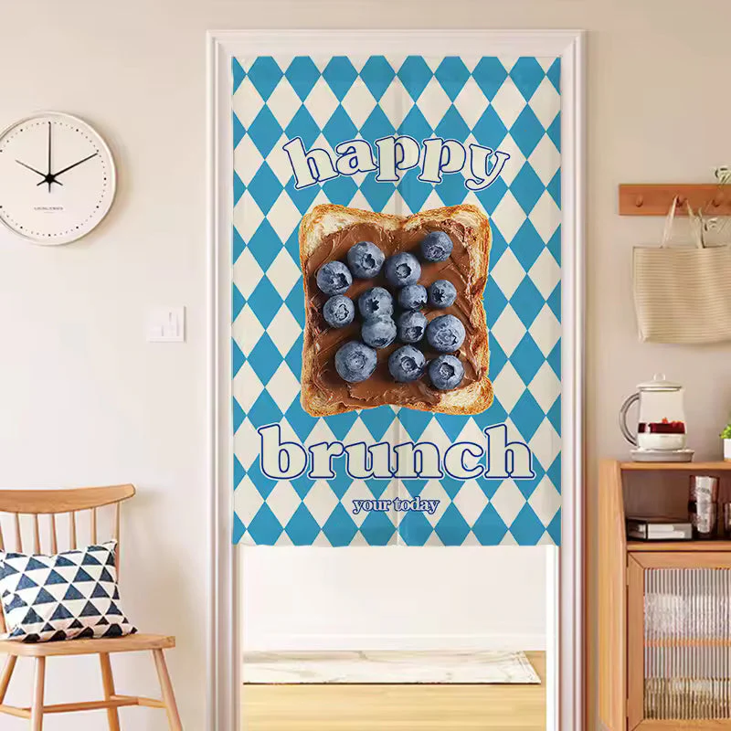 Retro Food Print Door Curtain - Image 3