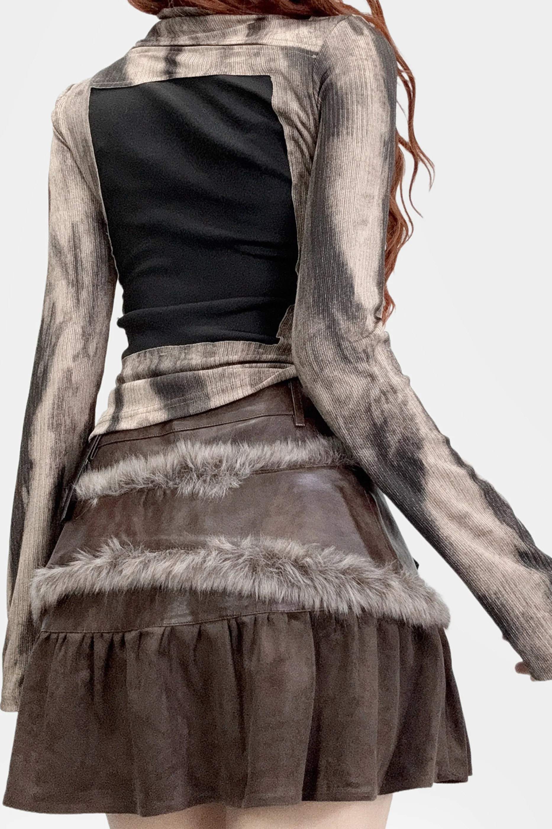 American Vintage Dark Gothic Cross High Neck Top - Image 2