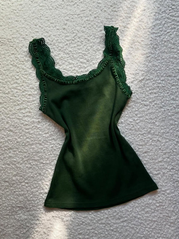 retro green camisole - Image 4