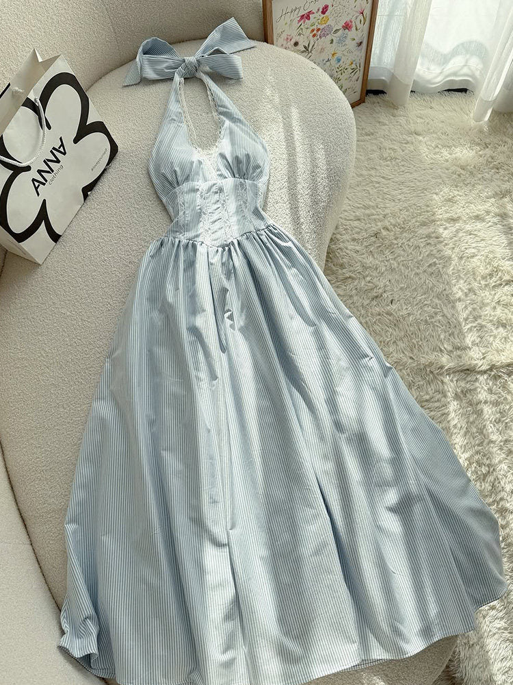 retro halter-neck corset maxi dress - Image 2