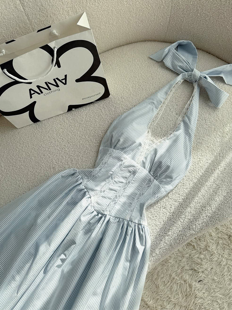 retro halter-neck corset maxi dress - Image 3