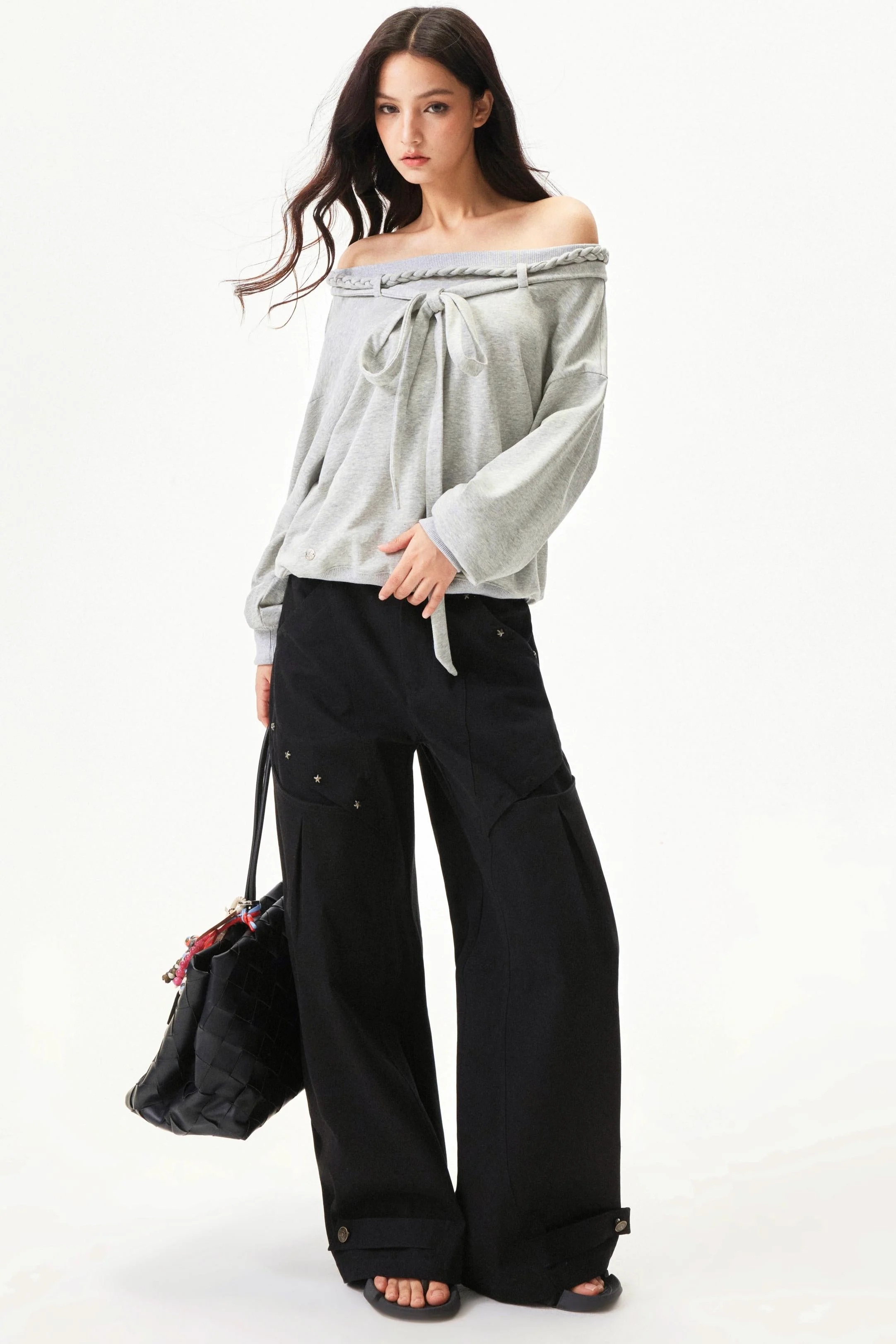Retro Hand Knit One Shoulder Top - Image 17